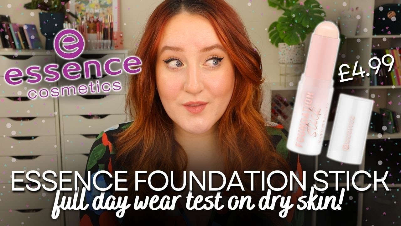 *NEW* ESSENCE COSMETICS FOUNDATION STICK TRY ON & FULL DAY WEAR TEST! Viral Stick Dry Skin Approved?