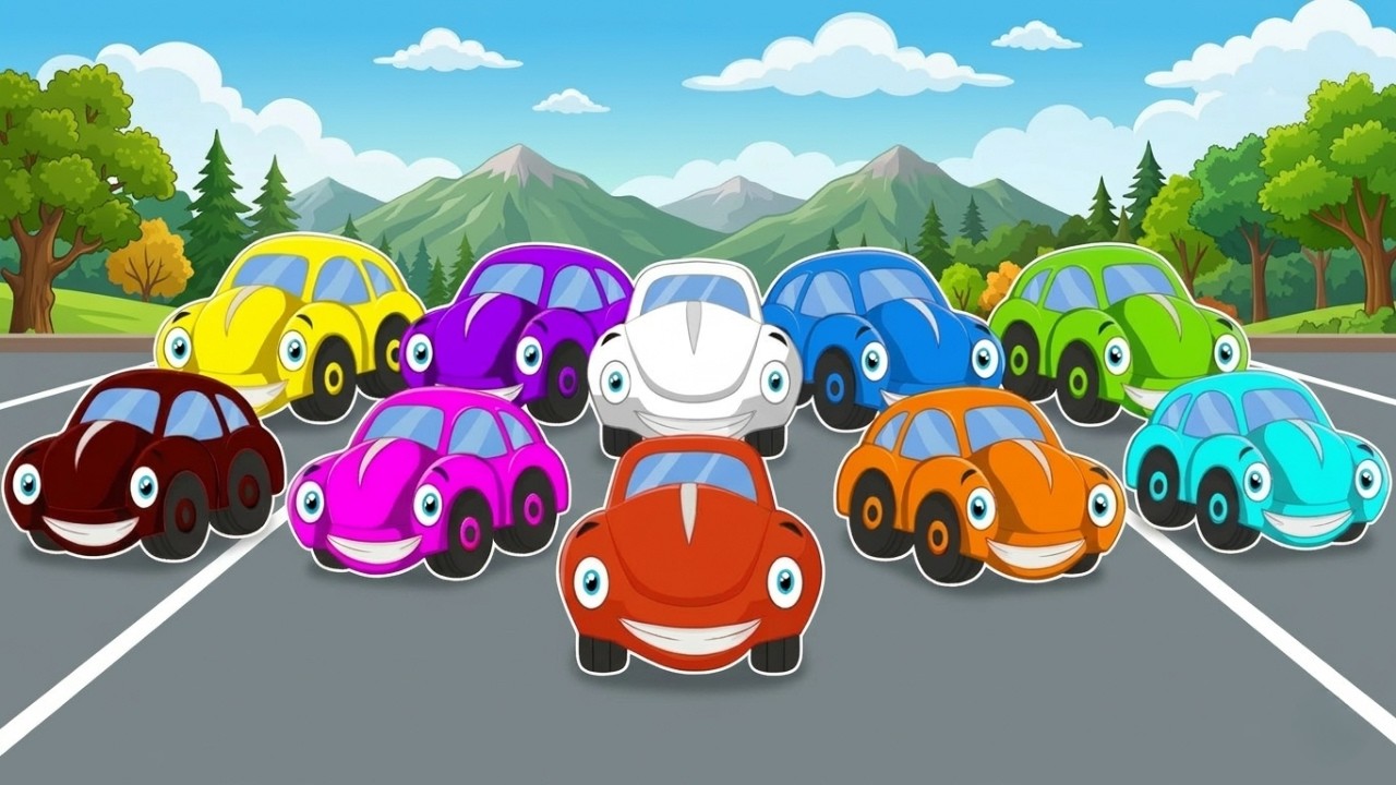 10 Küçük Araba + | Eğlenceli Çocuk ve Bebek Şarkıları | Çizgi Film
