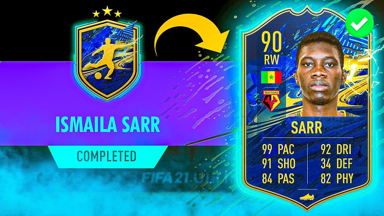 90 'TOTS' SARR SBC CHEAPEST SOLUTION - #FIFA21 90 Ismaila Sarr TOTS SBC Cheapest Way