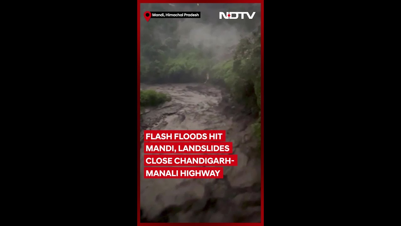 Mandi Himachal Pradesh News | Flash Floods Hit Mandi, Landslides Close Chandigarh-Manali Highway