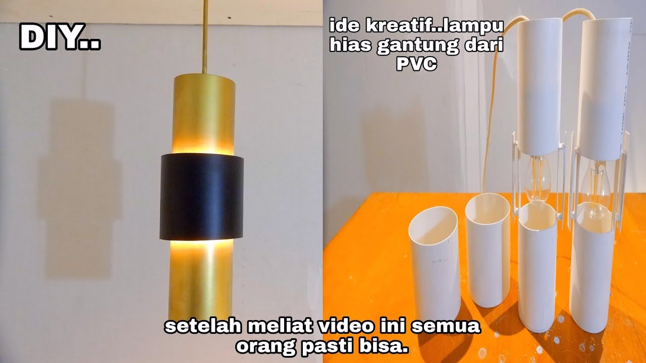 DIY..setelah melihat video ini pasti anda akan pintar membuat lampu hias gantung dari pipa PVC..