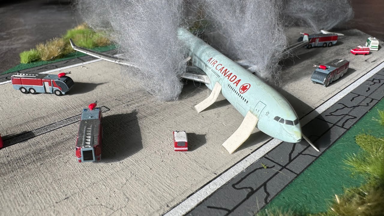 Build a plane crash diorama in 1/500 scale by 
