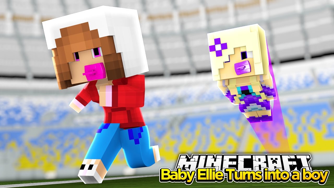 Minecraft Little Kelly : BABY ELLIE TURNS INTO A BOY! w/Baby Angel!