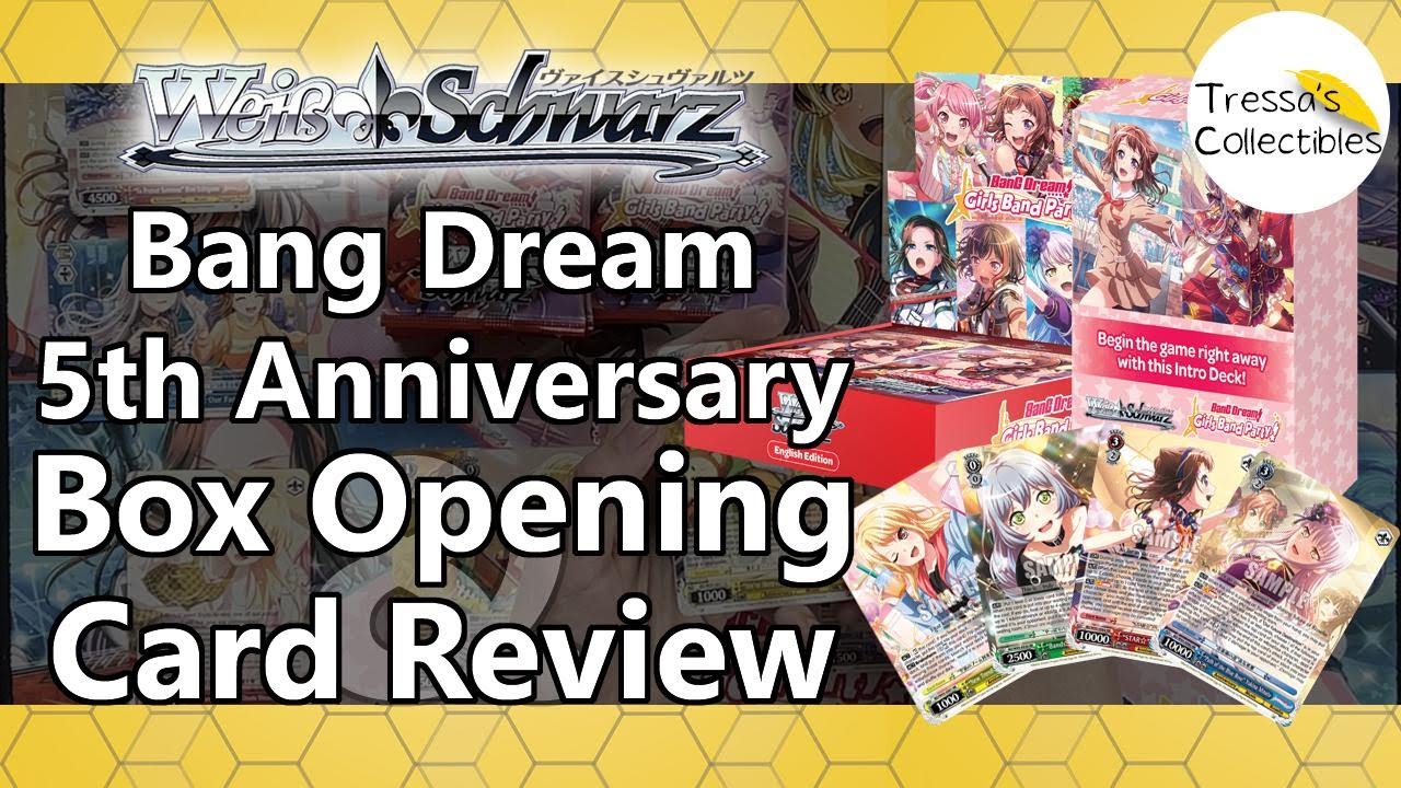 BanG Dream! Girls Band Party 5th Anniversary - Box Opening & Card Review [Weiss Schwarz TCG]