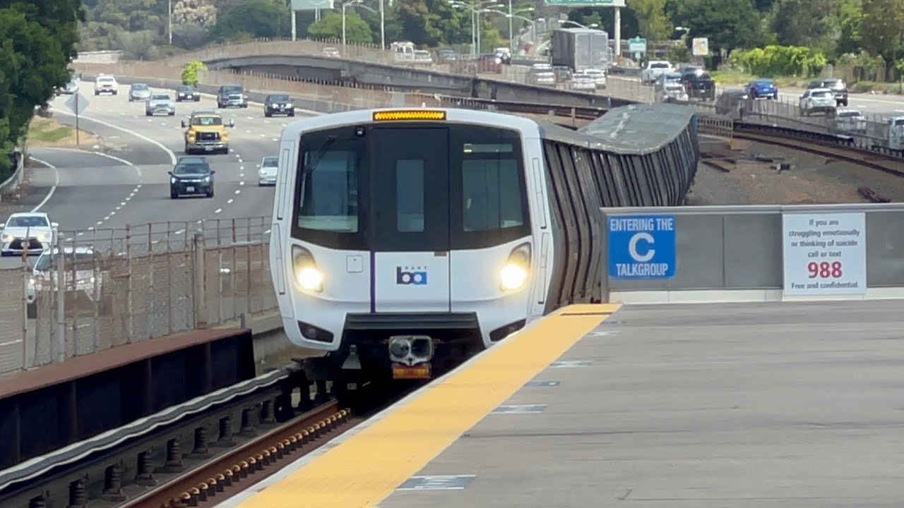 Railfanning BART at SFO airport, Rockridge, Embarcadero, and McArthur