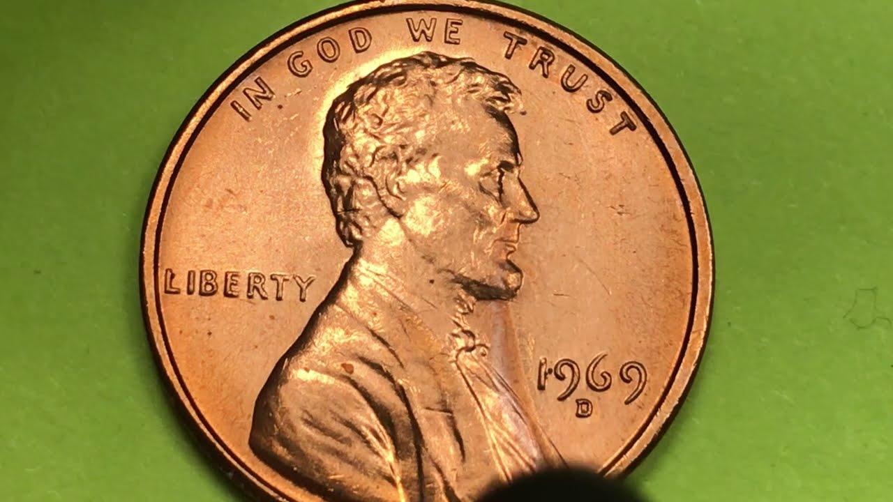 $7,000 US 1969D Lincoln Penny Coin - Denver Mint - United States Lincoln Memorial Cent Worth Money
