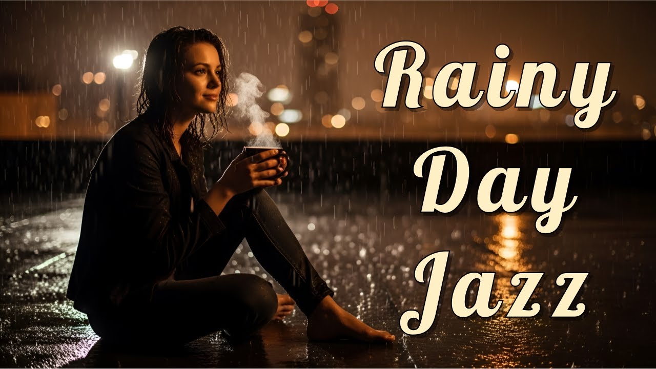 RAINY ROOFTOP JAZZ | Midnight Coffee & City Lights | Deep Solitude, Focus & Urban Melancholy