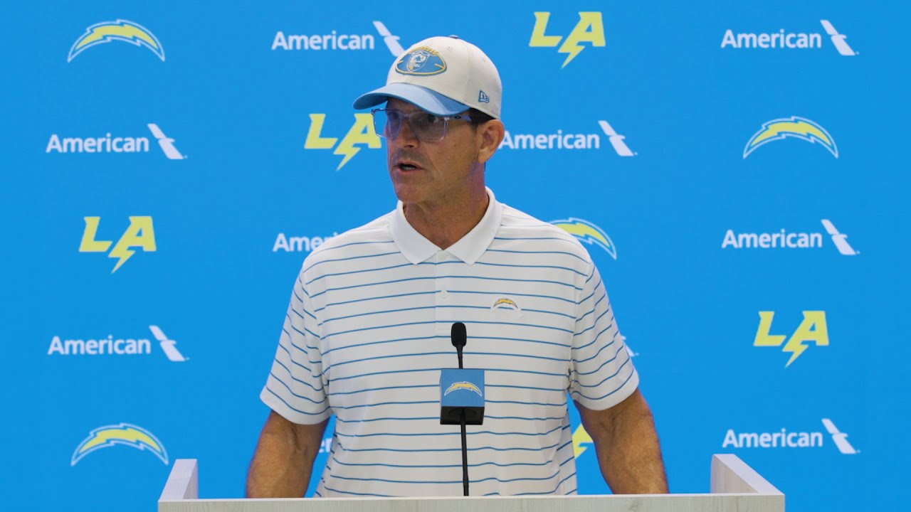 Jim Harbaugh On Rashawn Slater’s Injury | LA Chargers