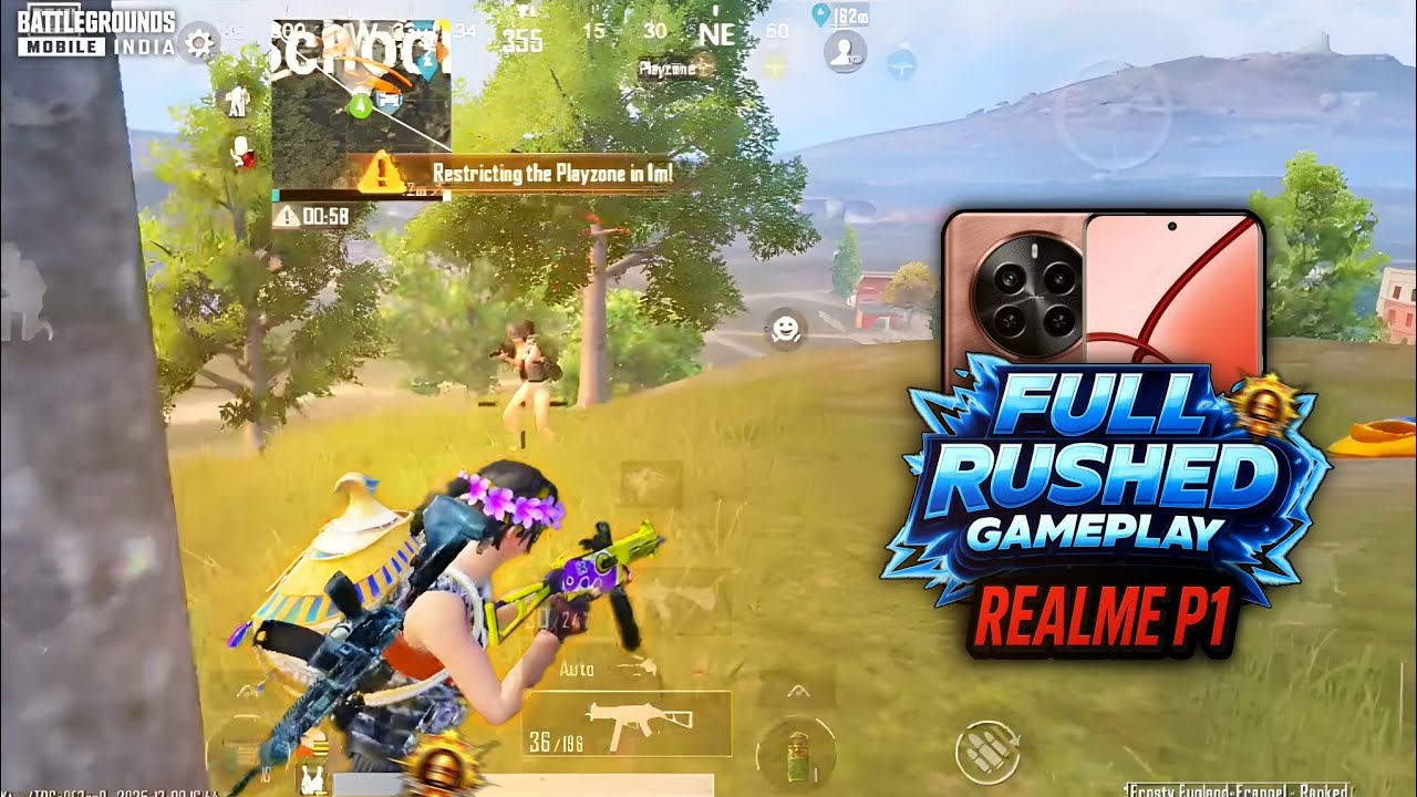 Full Rushed Gameplay 💥 Pure Aggression | REALME P1 📱 | BGMI & PUBG | @Gokugaming09  