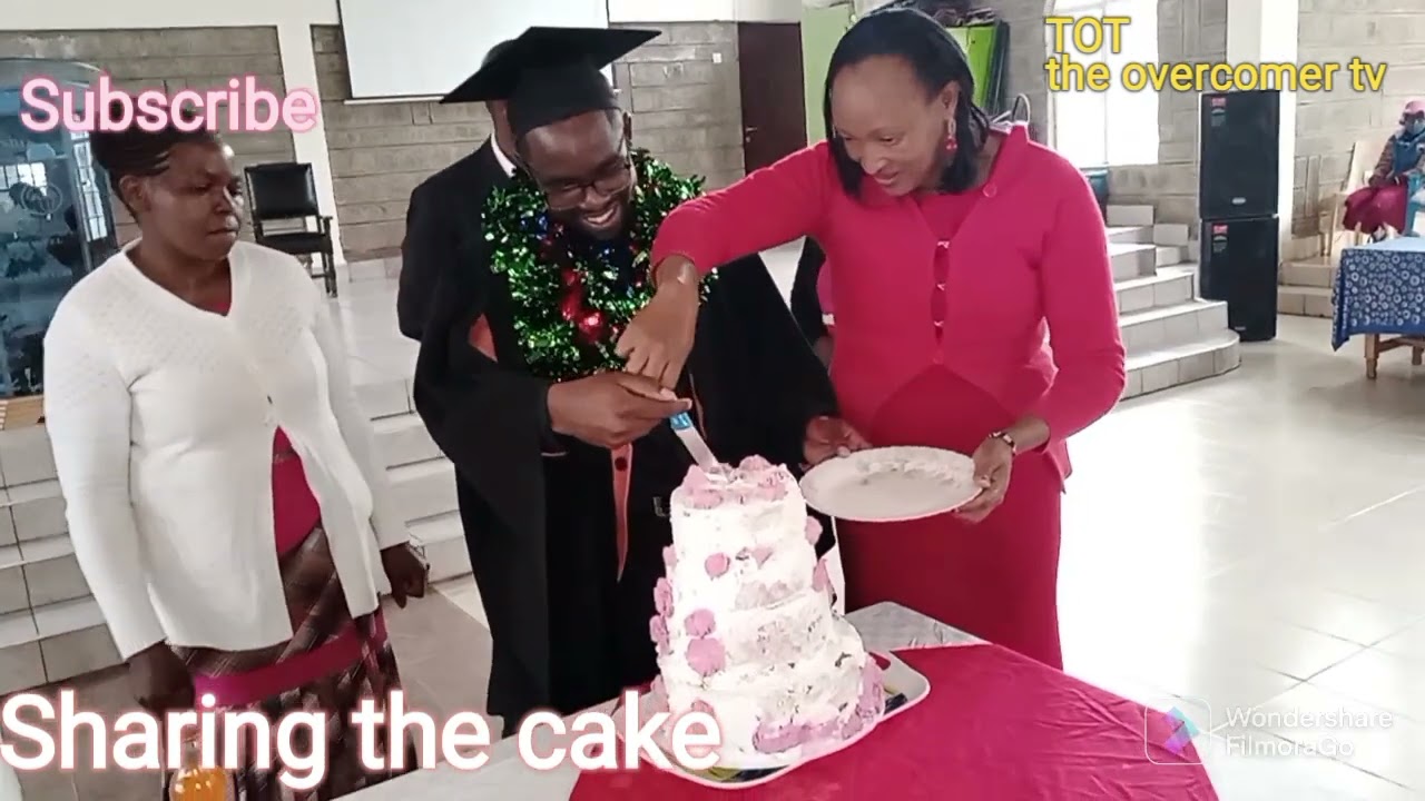 Cake cutting and sharing session During Pastor Jeff's Graduation ceremony