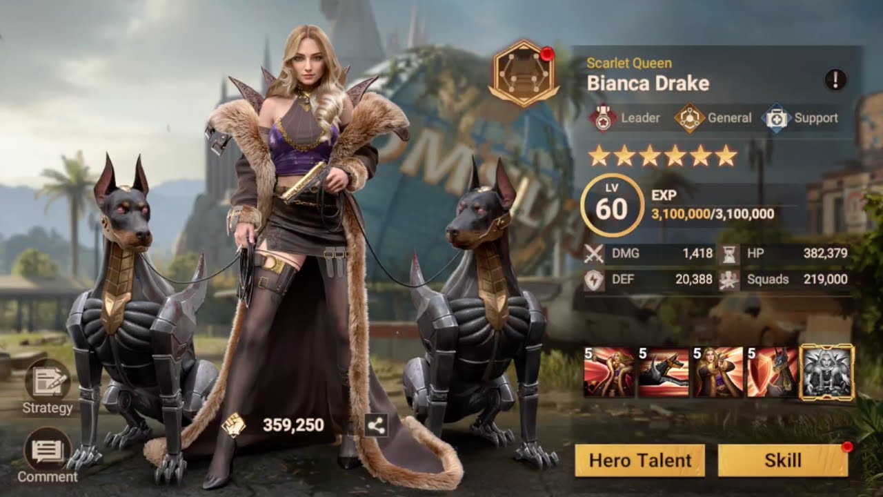 Bianca Drake Legendary Leader Type Hero Review in Doomsday Last Survivors