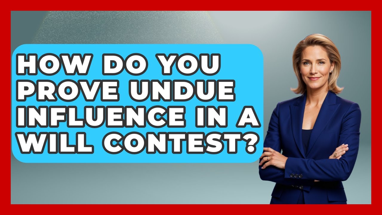 How Do You Prove Undue Influence In A Will Contest? - Wealth and Estate Planners