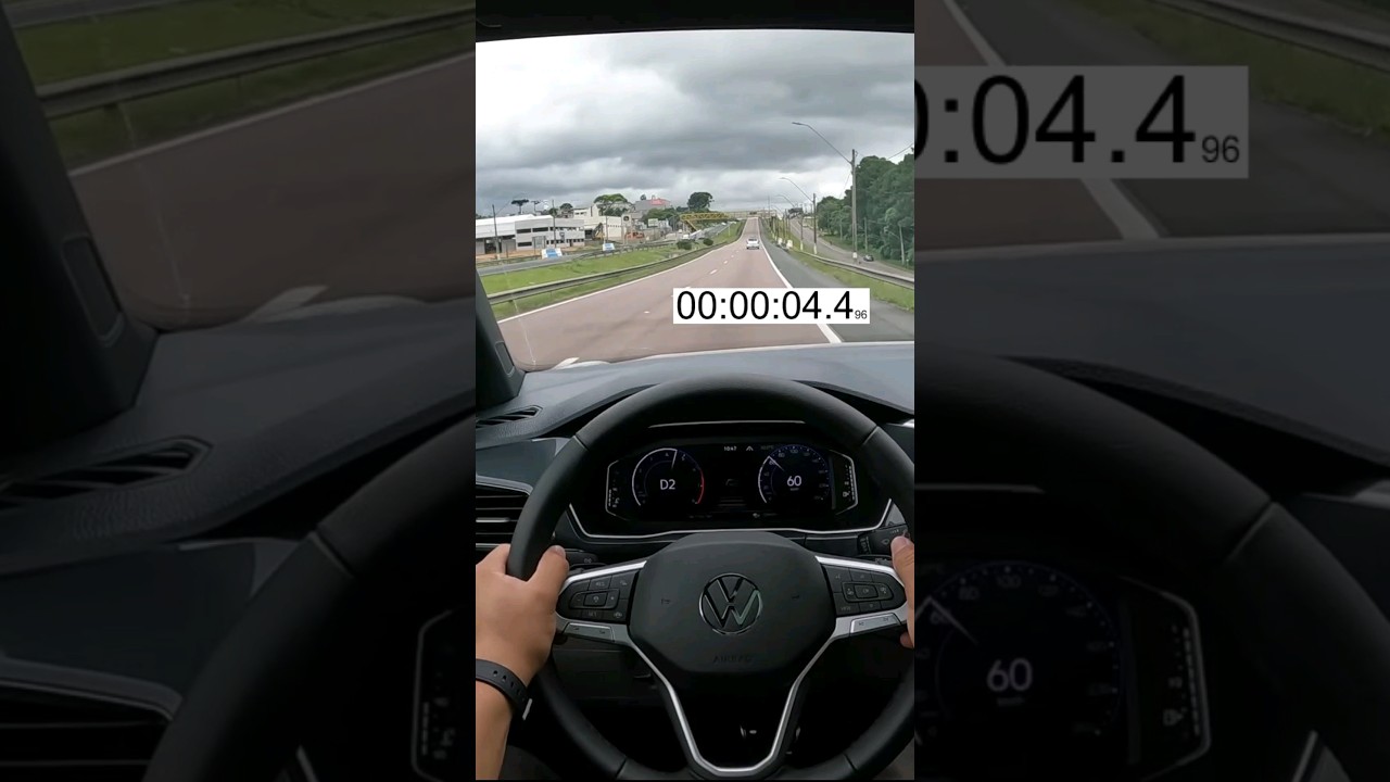 0 a 100 VW T-CROSS HIGHLINE 1.4 TSI. Surpreendeu #volkswagen #tcross #hyundaicreta #chevrolettracker