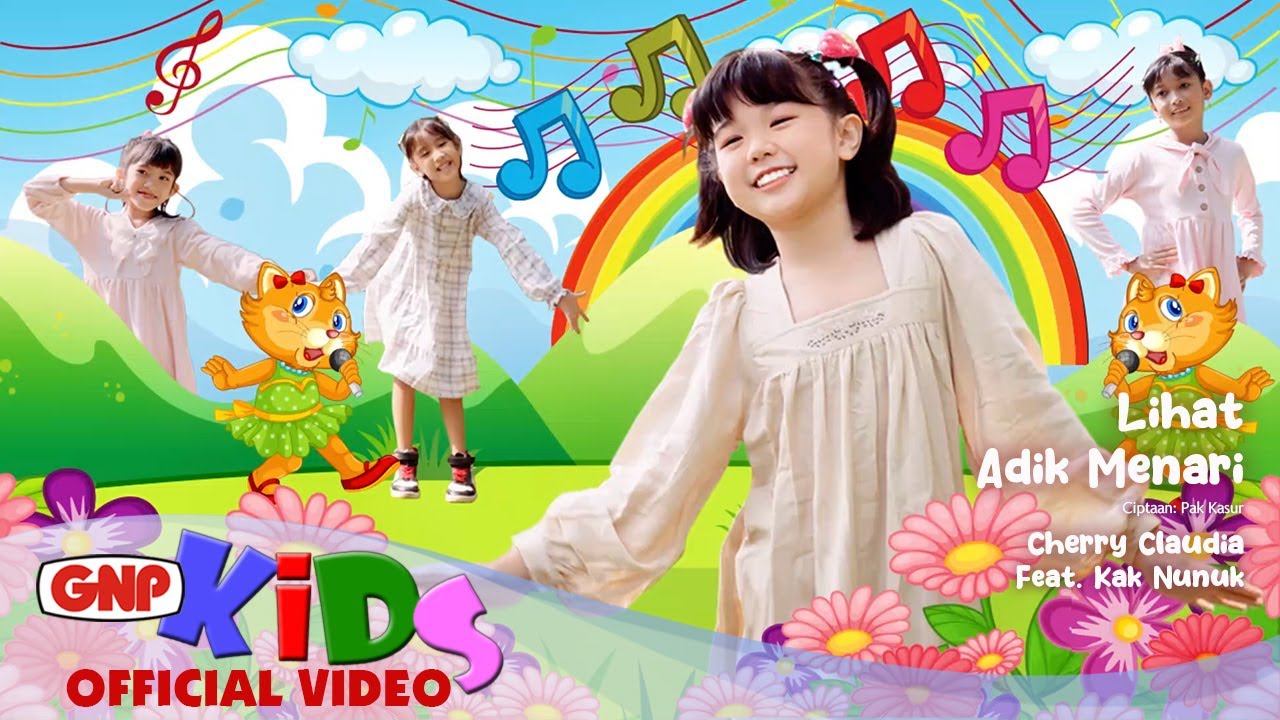 Lihat Adik Menari - Cherry Claudia | Lagu Anak Ceria TK | Official Music Video