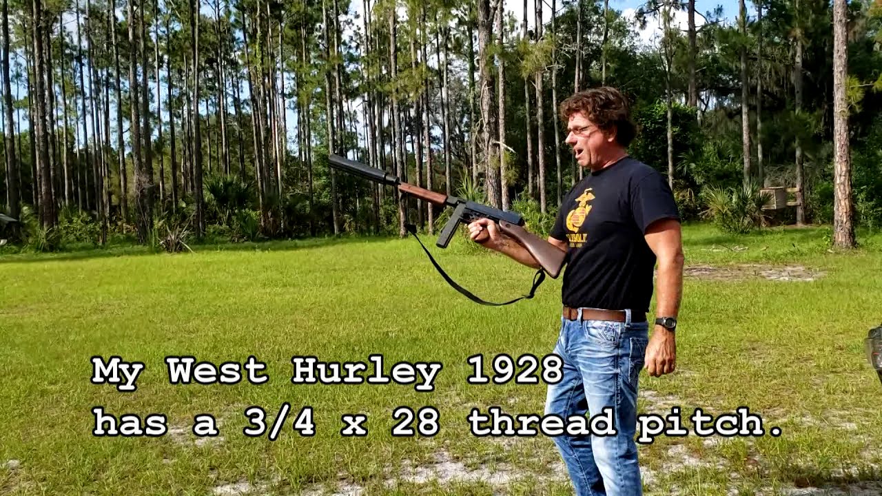 Thompson 1928 SMG with a silencer