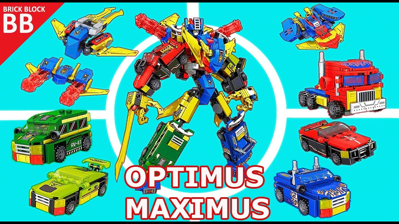 8 in 1 Combiner : Optimus Maximus !! ⚡️ Speed Build Lego Transformers combine tutorial Sembo 103284