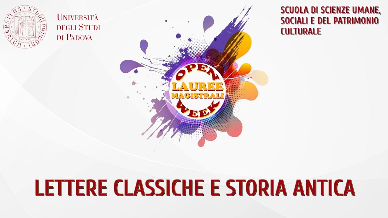 UniPd - Open Week 2023 - Lettere classiche e storia antica