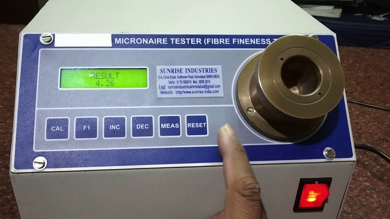 COTTON MIC TESTER || COTTON FIBER FINENESS TESTER || COTTON MICRONAIRE TESTER