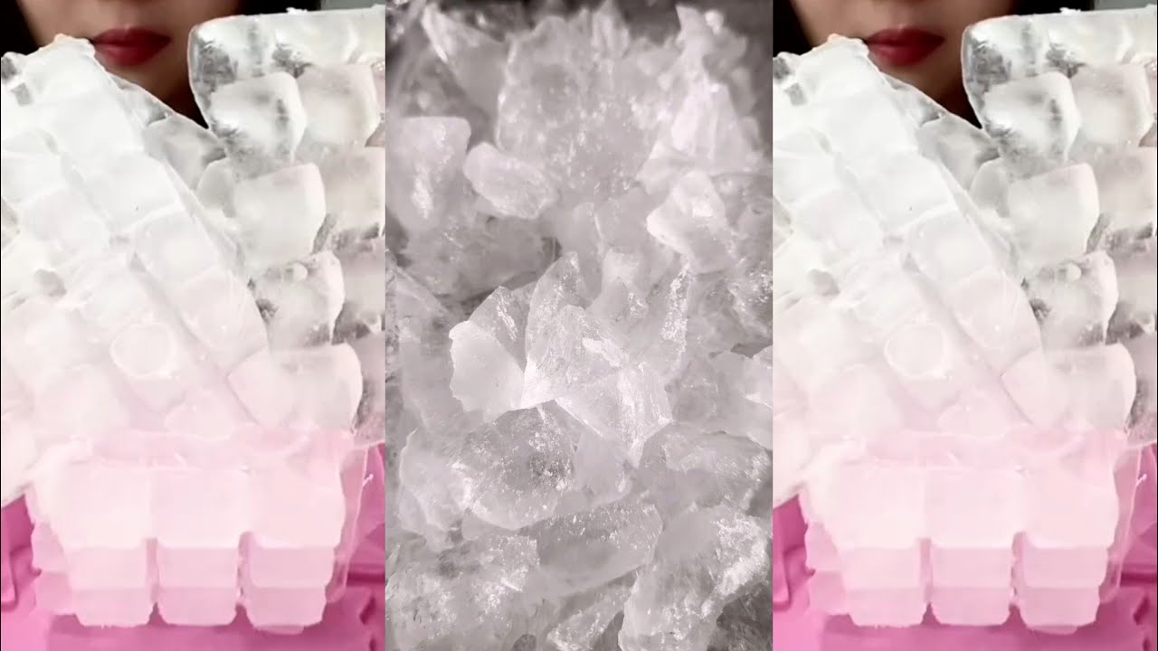 ASMR HARD ICE EATING / CLEAR ICE / THIN ICE MUKBANG