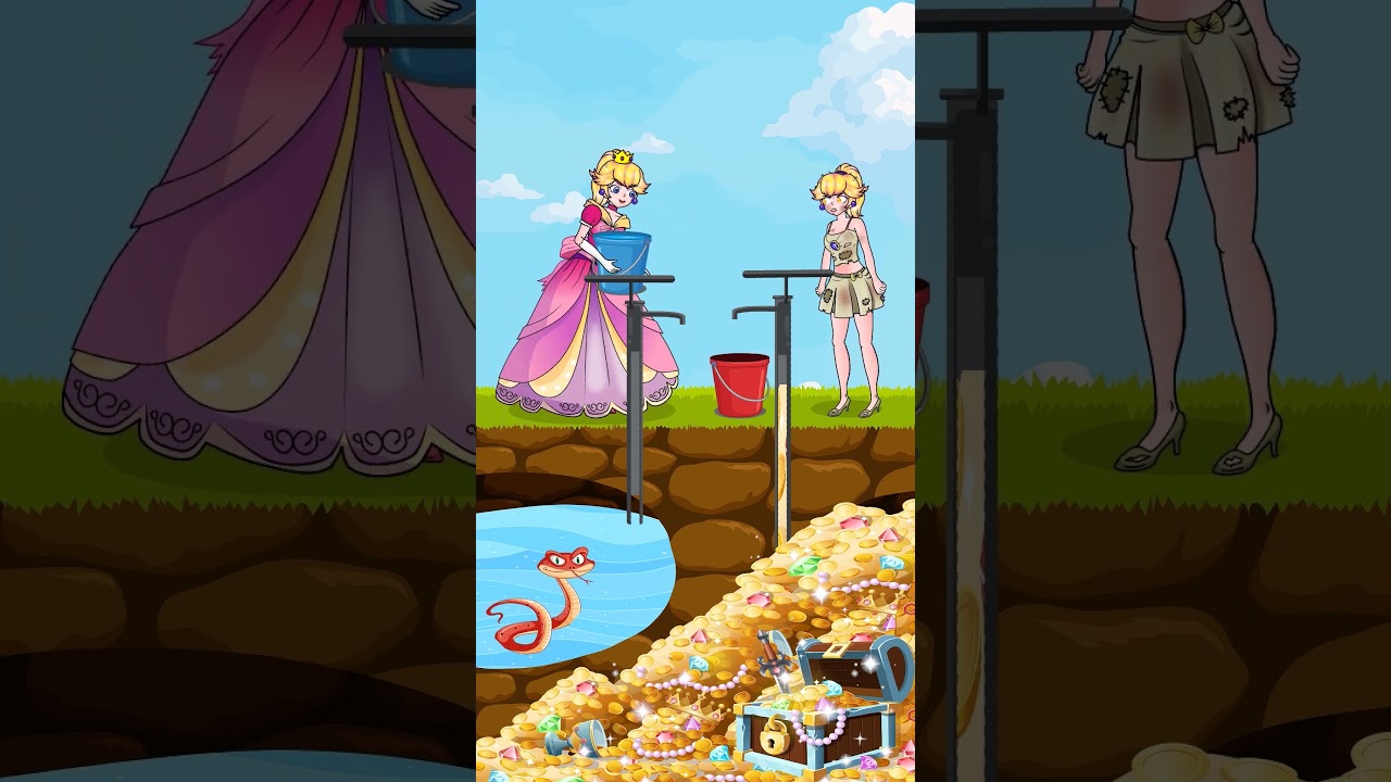 Rich Peach vs Poor Peach &ndash; The Ultimate Treasure Battle!