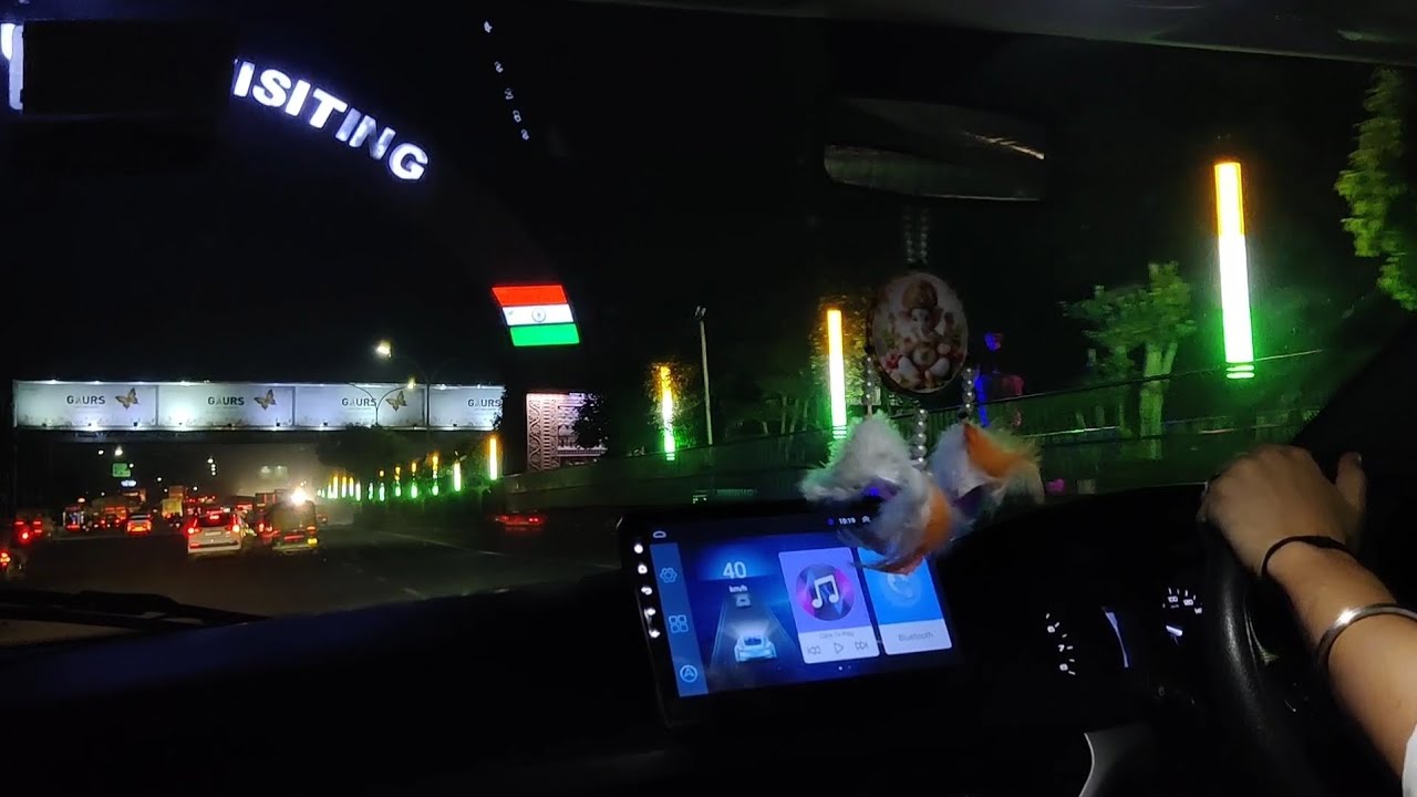 Night Drive in Noida 🇮🇳 Republic Day.. #Night beauty Noida 💜♥️ | #special_one 