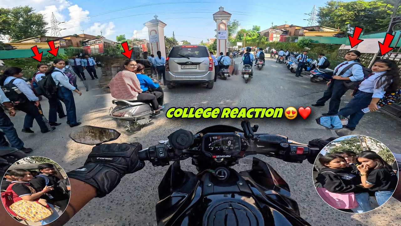 First Day in College With Kawasaki z900 😍 | Public Reaction on Superbike