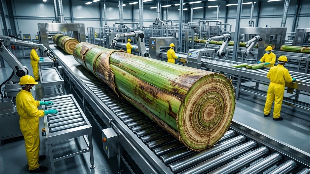 Inside a Banana Fiber Production Line — Harvesting, Stripping, Cleaning, and Spinning