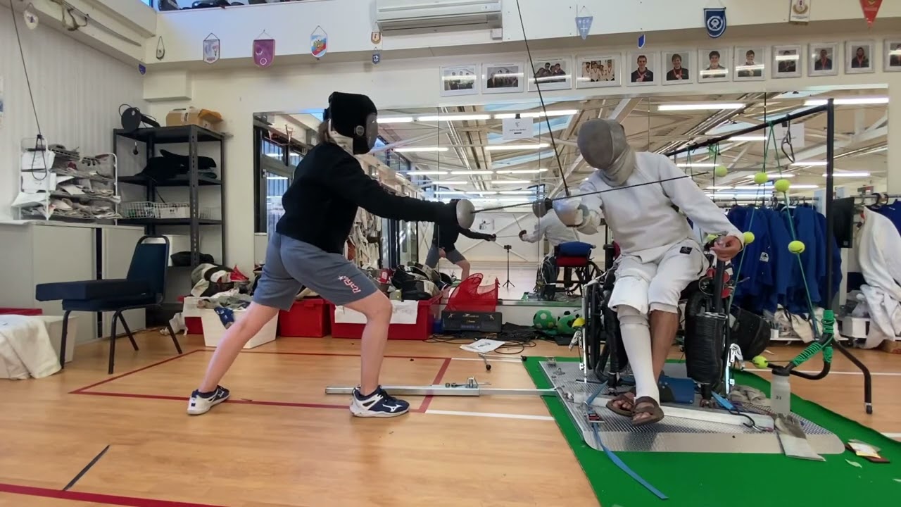 Knee replacement training for fencers - counter attack with block out