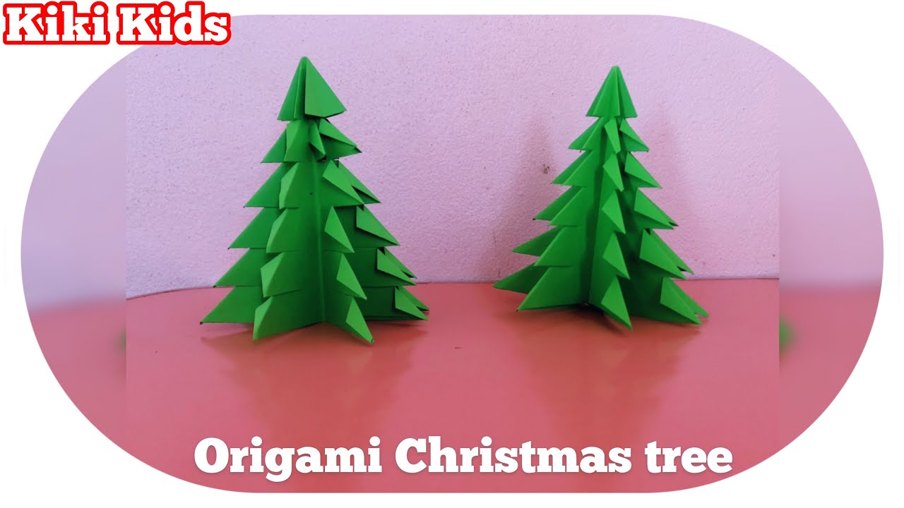 Hướng dẫn làm cây thông bằng giấy | 3D Paper Christamas Tree | Origami Christmas Tree Made of Paper
