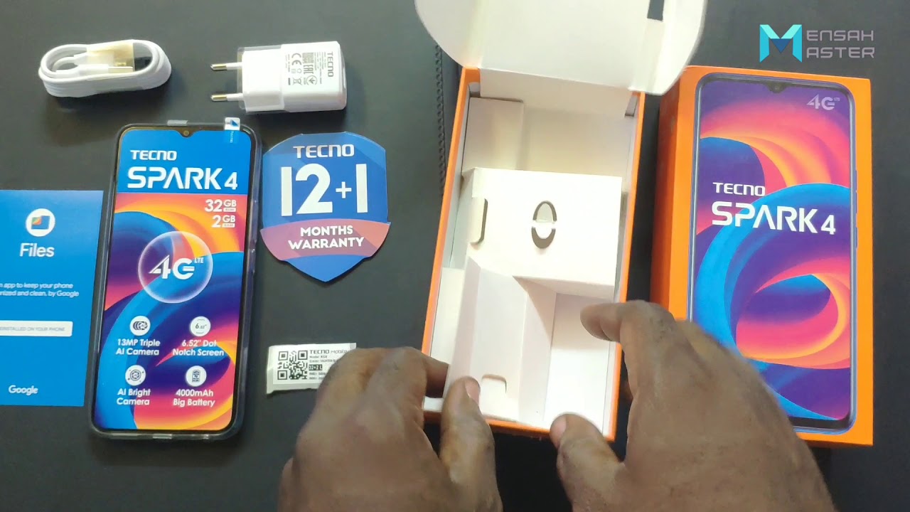 Vidéo de déballage (Unboxing) Tecno Spark 4