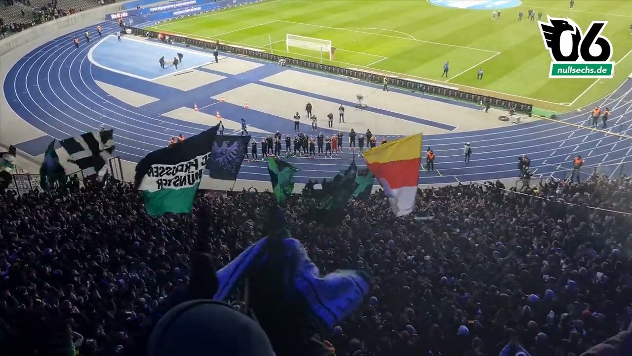 Stabiler Preußen Gästeblock - Hertha BSC - SC Preußen Münster - 1:2 - 2. Bundesliga