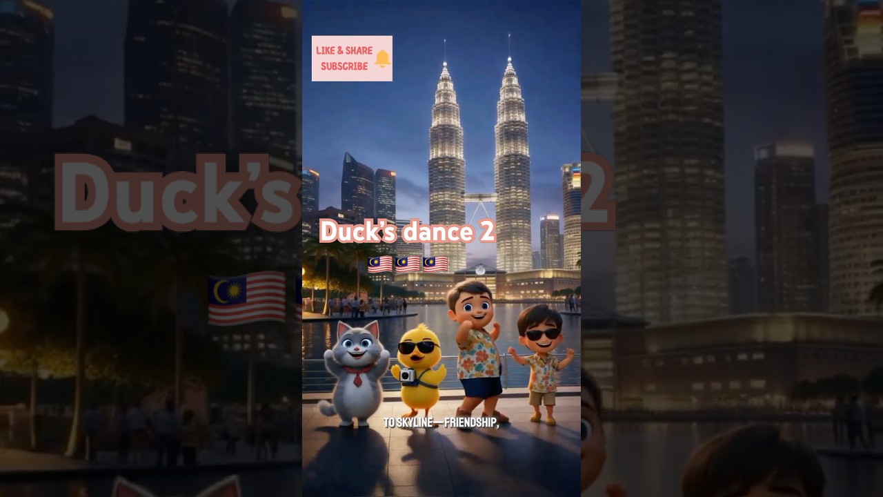 Banana Dance Party! Malaysia fun! 🍌 Cute Duck, Cat & Kids 
