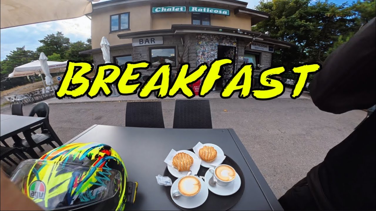 Breakfast at Passo della futa #djiaction5pro #yamahatracer9gt #summer 