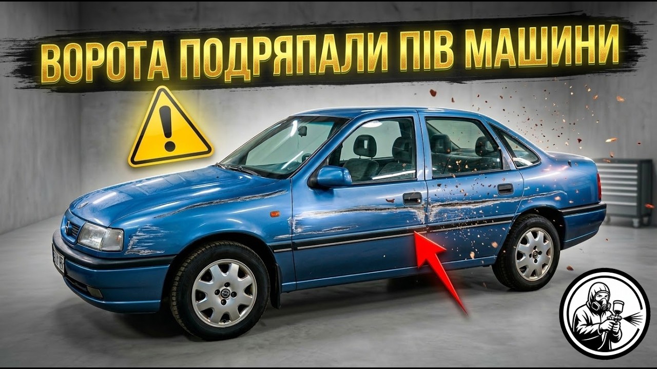 Ремонтую велику подряпину через всю машину | Рихтую і фарбую  переходом старенький Opel Vectra A