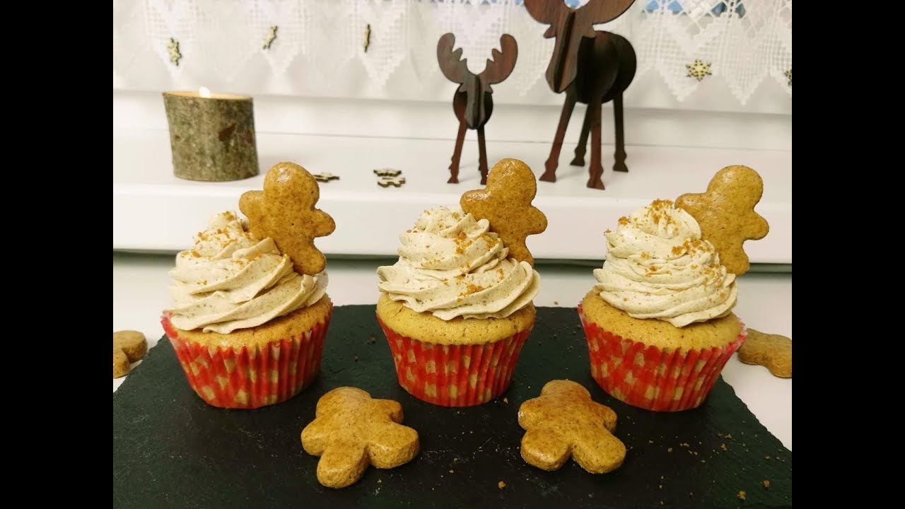 Perníkové cupcakes s krémem z mascarpone | Perníčky hned měkké | ❄ Vánoční edice ❄ | CZ/SK HD recipe