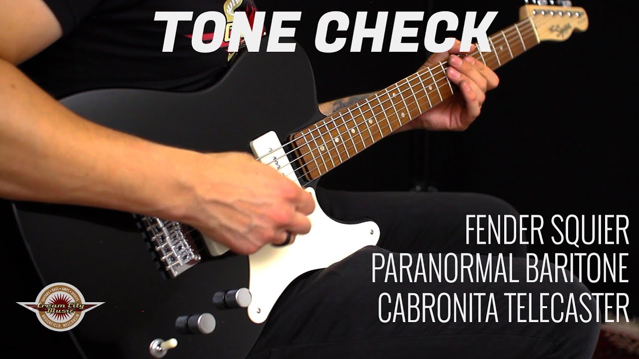 TONE CHECK: Squier Paranormal Baritone Cabronita Telecaster Demo | No Talking