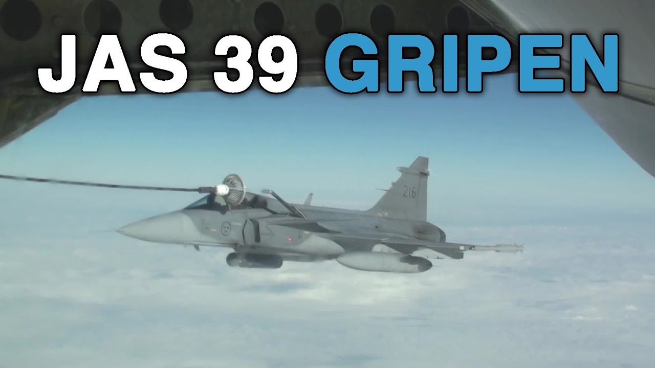 Swedish Air Force JAS 39 Gripen Aerial Refueling