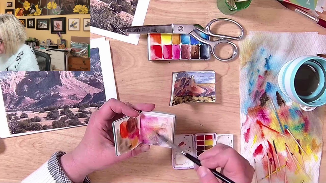 ART078 - filling my tiny watercolor kit and painting tiny paintings