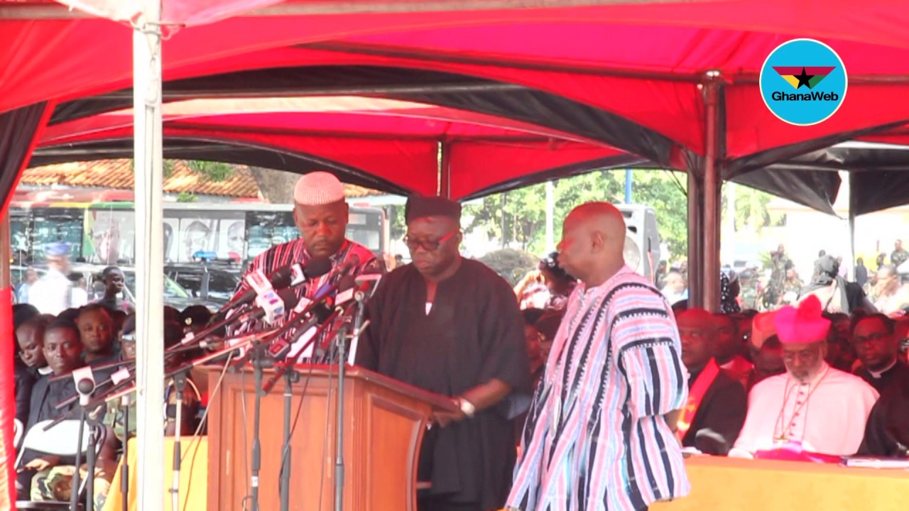 Late Major Mahama's father breaks down while reading tribute