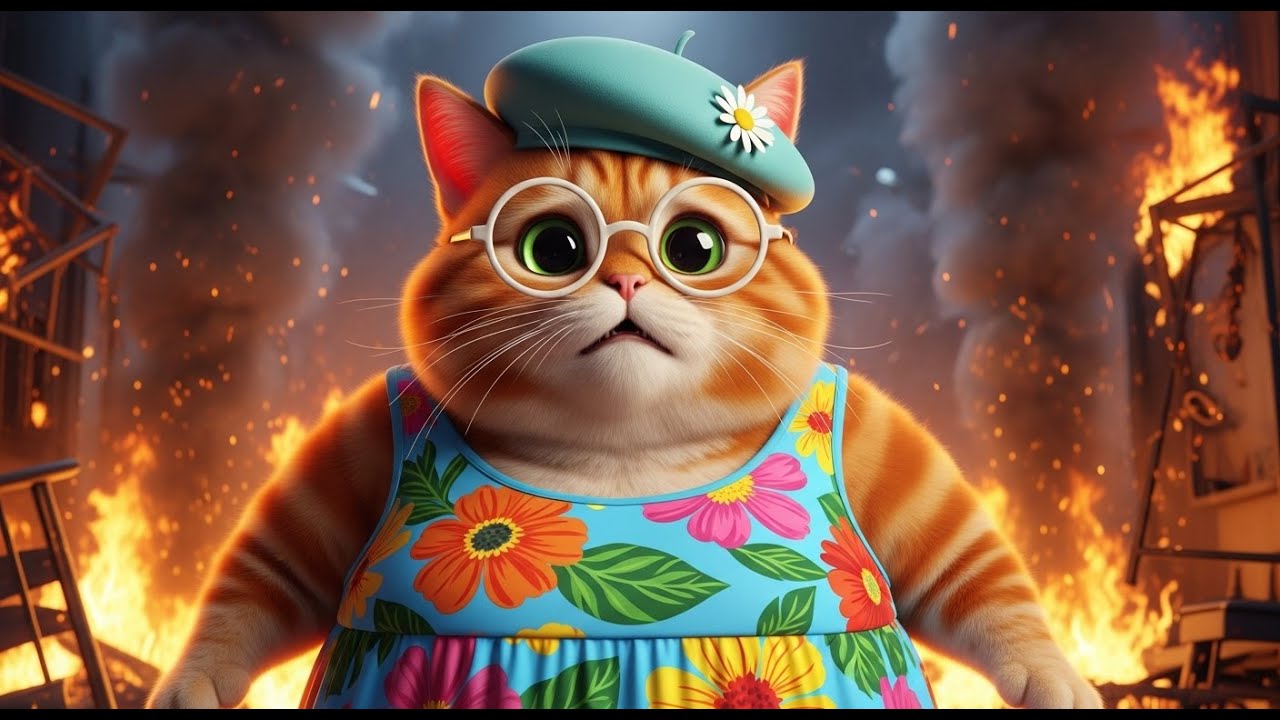 Heroic Rescue: Mama Cat Trapped in the Apartment Fire Chaos