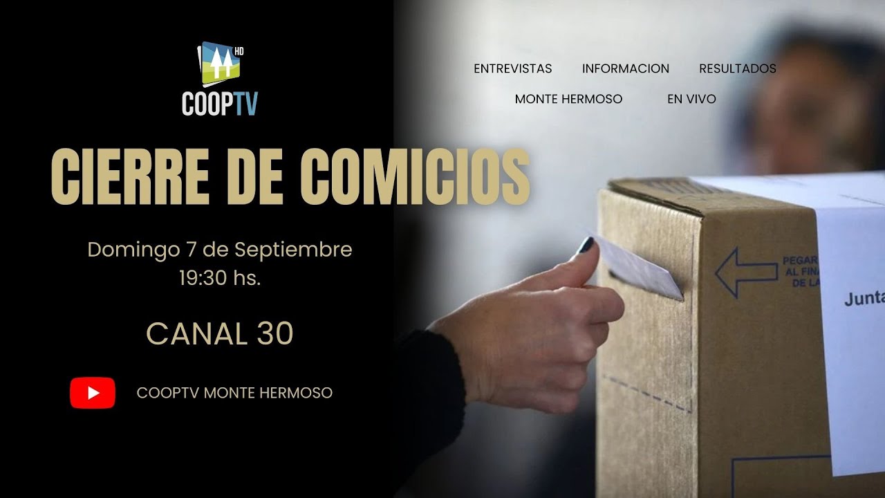 Elecciones Legislativas 2025 en Monte Hermoso - CoopTV