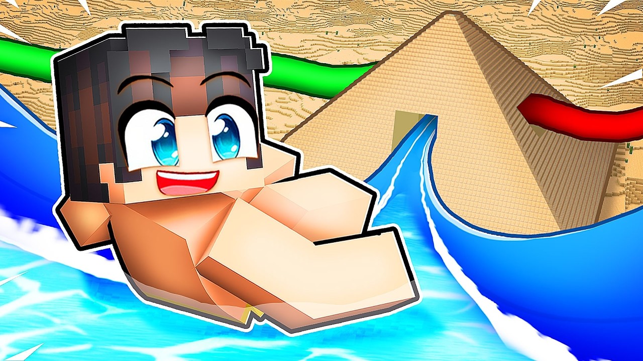 Piramitin İçine Gizli SU PARKI Yaptım! 🏄🌊 | Minecraft