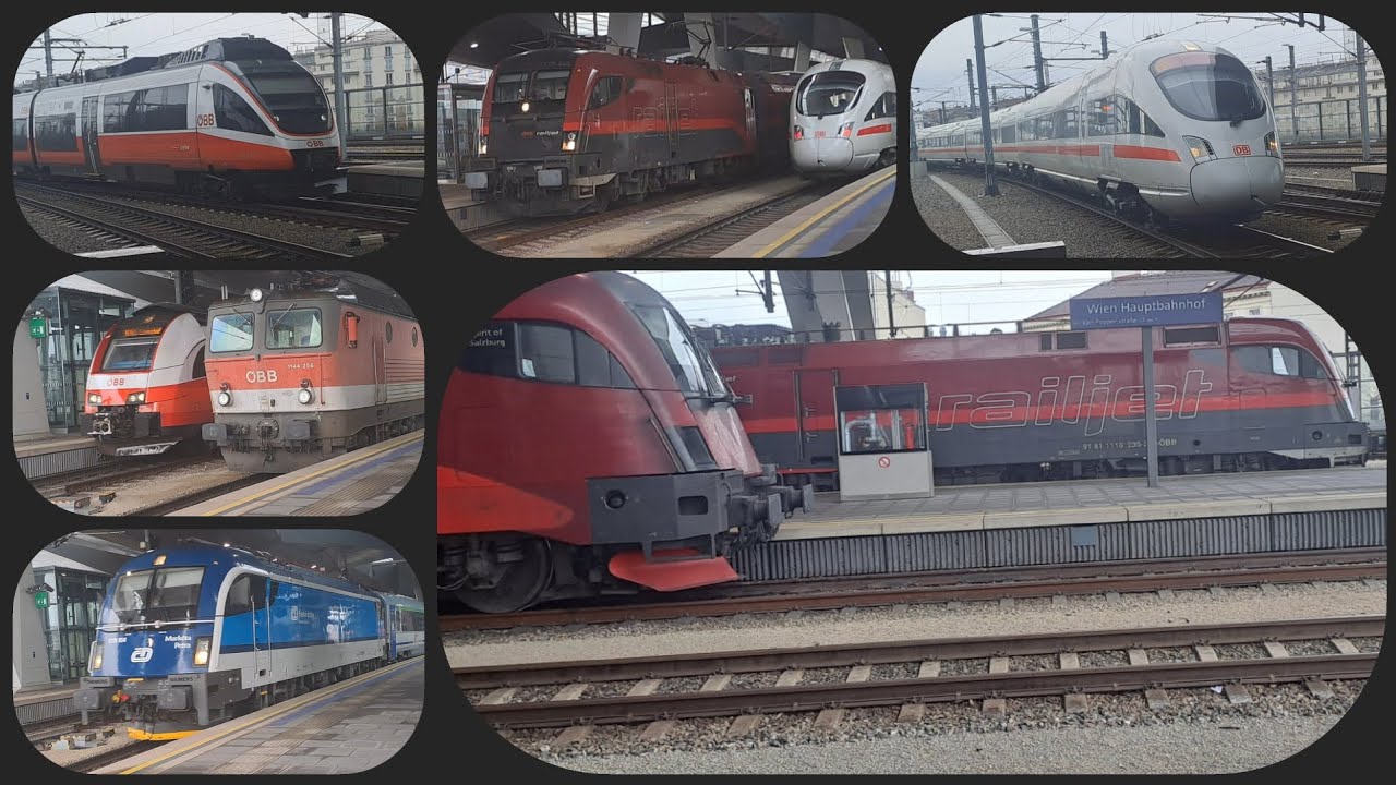 VLAKY/ZÜGE 🇦🇹Wien Hautbahnof🇦🇹 27.02.2025-1 rok na YouTube!