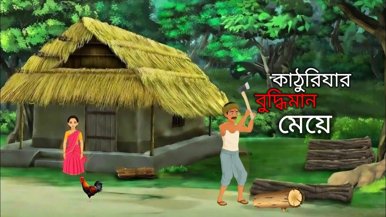কাঠুরিয়ার বুদ্ধিমান মেয়ে|Rupkothar golpo|Bangla cartoon|Cartoon story Bangal 