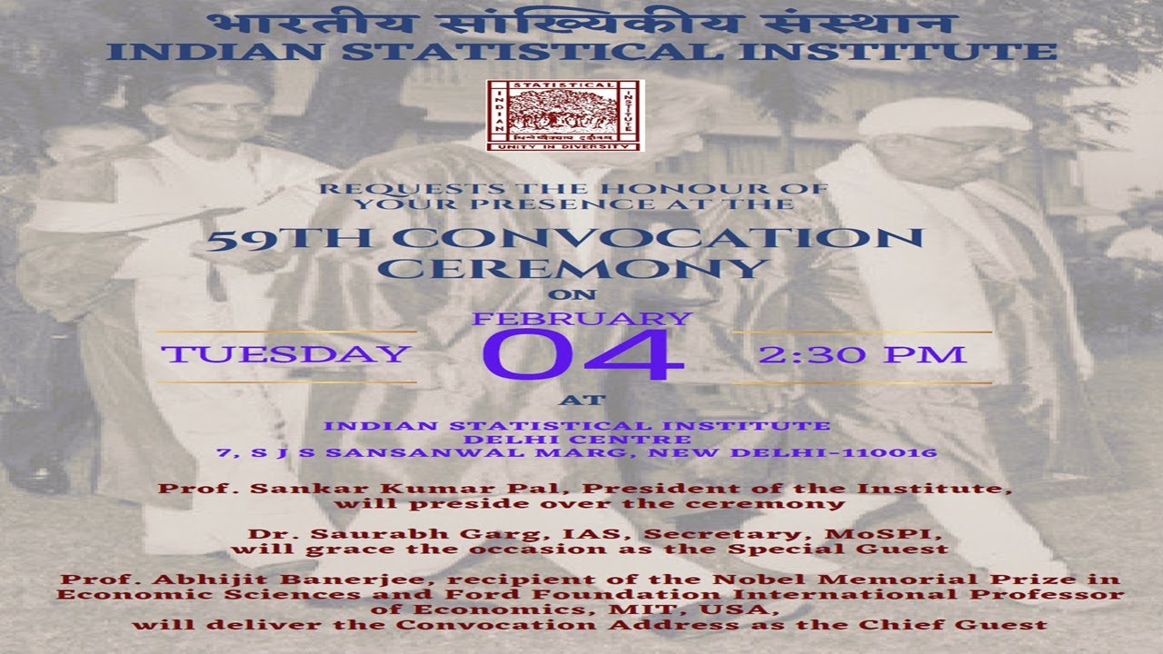 59th Convocation of Indian Statistical Institute