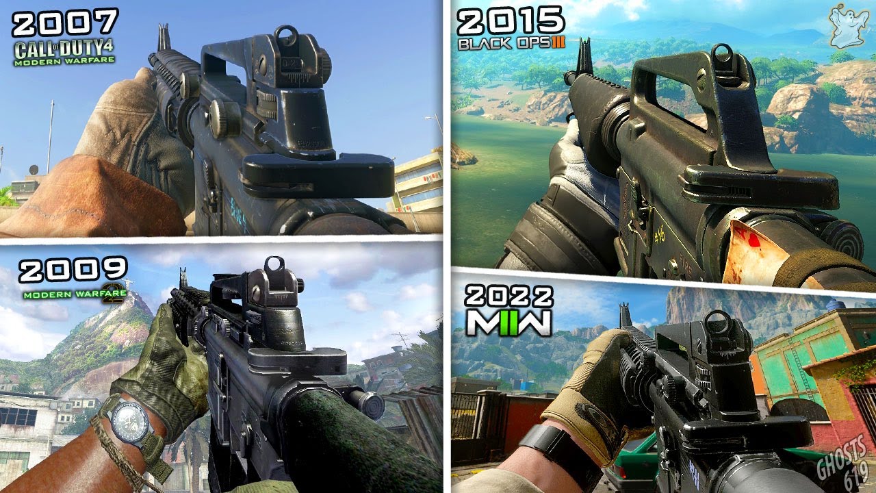 Evolution of the M16 in Call of Duty