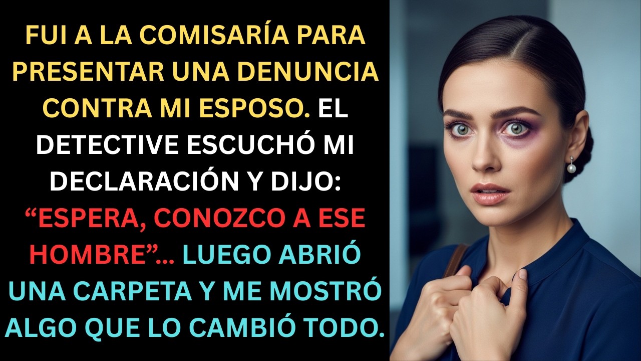 Fui a Denunciar a Mi Esposo 👮‍♂️🔍… Y el Detective Me Miró y Dijo: “Espera… Yo Conozco a Ese Hombre”