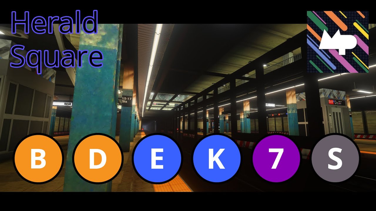 🟠🔵🟣⚪ Herald Square - Fifth Avenue Lines | ROBLOX PTA Trainspotting