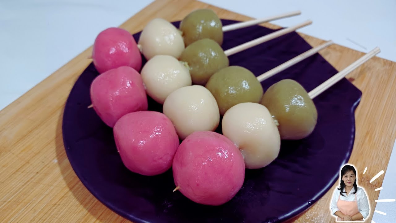 HANAMI DANGO,doce japones SUPER FÁCIL DE FAZER!
