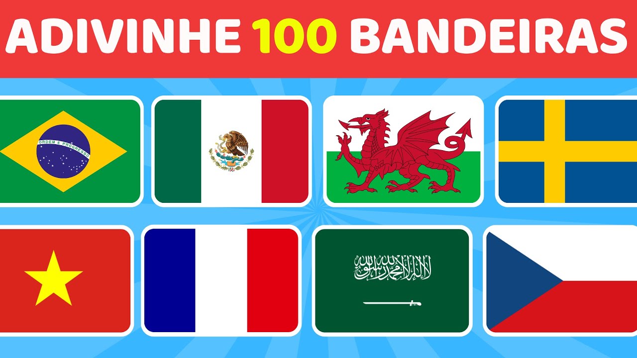 Desafio Adivinhe 100 Bandeiras Nacionais em 3 Segundos! | Guinea Quiz